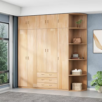 Modern wardrobe combination 3d model