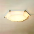 Modern Hexagonal White Ceiling Light With Metal Frame For Indoor Lighting