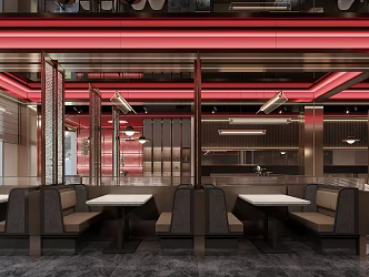 Catering Chinese Restaurant Hall Card Seat 3d model