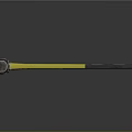 Claw Hammer with Yellow and Black Handle Metal Head on Black Surface with Reflection