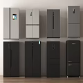 Double-door refrigerator Three-door refrigerator Cross refrigerator Smart refrigerator 3d model