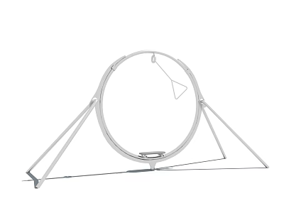 Sturdy Outdoor Circular Playground Equipment For Kids With Triangular Support Structure 3d model