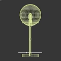 Modern Table Lamp with Spherical Lampshade and Golden Stand in Dark and Light Wall Backgrounds