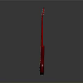 Glossy Red Electric Guitar Stylish Modern Household Musical Accessory