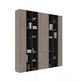 Modern Two Tone Wooden Bookcase With Spacious Open Shelves For Storing Books And Elegant Decorations