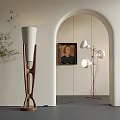 French Cream Middle Ancient Floor Lamp Decorative Lamp Floor Lamp Combination 3d model