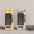 Commercial Vending Machines With Decorative Patterns And Push Button For Bottled Products 3d model