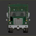 Green G&D Garbage Truck With Large Container For Efficient Waste Collection 3d model