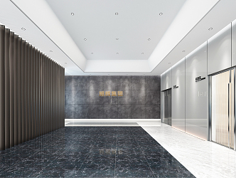 Modern Hall Lobby 3d model