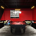 Modern Billiard Room 3d model