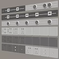 Modern switch socket rail socket 3d model