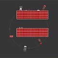 Solar Panel Covered Carport With Multiple Parking Spaces And Electric Vehicles