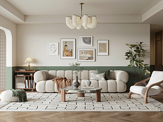 Nordic Living Room 3d model