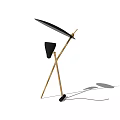 Modern Floor Lamp With Metal Stand And Round Black Lampshade Design