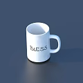 Daily Life Product White Ceramic Mug With Black BLESS Text For Home Use
