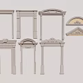 European Style Component French Style Component European Style Door Frame French Style Door Frame 3d model