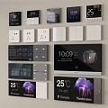 Modern switch socket control panel 3d model