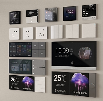 Modern switch socket control panel 3d model