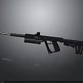 Modern Black Tactical Rifle With Scope Magazine And Ergonomic Grip Design