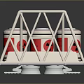 Multiple Radioactive Cans Arranged on White Metal Storage Rack