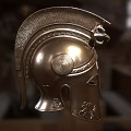 Vintage Bronze Spartan Helmet Decorative Ornament Set for Home Decor