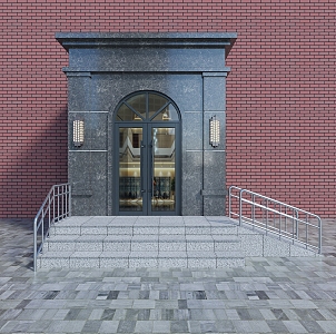 Entry Stone Gate Effect Diagram Type Door Effect Diagram 3d model