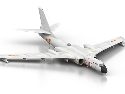 Detailed White Fighter Jet Model Featuring Red Markings And 2021 Number 3d model