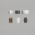 Modern Wall Lamps With Linear And Geometric Designs In White Gray And Gold