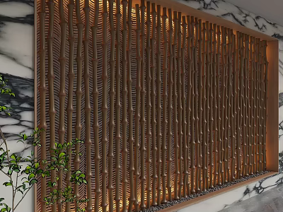 Modern background wall 3d model