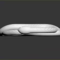Silver Snakes Coiled and Intertwined With Scaly Texture Heads Facing Each Other