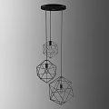 Modern Geometric Pendant Lights With Metal Frame Design For Interior Decor 3d model