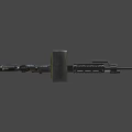 Modern Tactical Assault Rifle Black Metal Design With High Capacity Magazine And Rail System