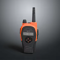 Orange And Black Handheld Walkie Talkie With W33 Display And Antenna