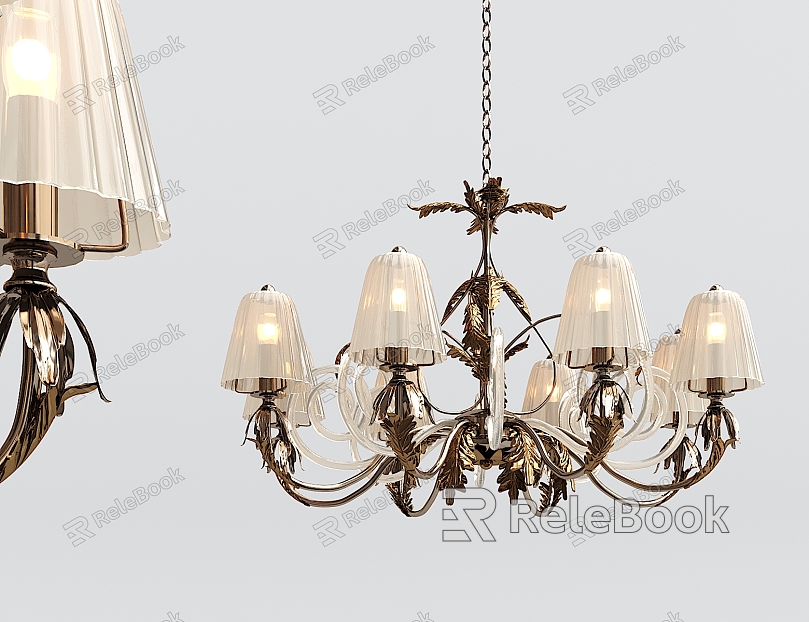 Light Luxury Chandelier Metal Glass Chandelier model