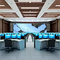 modern command center 3d model