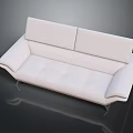 Modern Light Colored Sectional Sofa With Comfortable Backrest Armrest And Sturdy Metal Legs 3d model