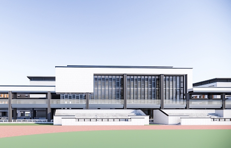 New Chinese School 3d model