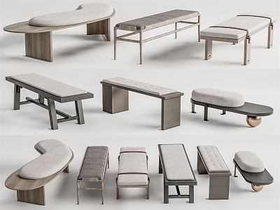 New Chinese Bench 3d model