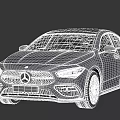 Gray Mercedes Benz Sedan With Modern Sleek Exterior And Black Wheels Design