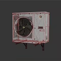 White Industrial Electronic Cooling Device With Fan And Metal Casing Stand