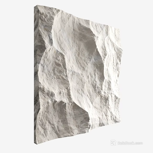 Structural Component With Rough Stone Like Surface Texture And Natural Finish 3d model 