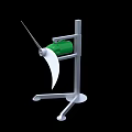 Industrial Equipment Featuring Green Roller White Blade And Sturdy Metal Stand