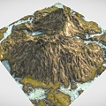 mountains alpine mountains lakes glacier plateau mountains canyon cliff terrain 3d model