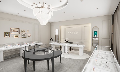 Jane Europe Jewelry Store Jewelry Exhibition Hall Jewelry Studio 3d model