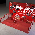 Dice King Battle Photo Check in Spot With Red Backdrop And Dice Decorations
