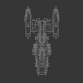 Red Cosmic Spaceship Featuring Futuristic Design And Detailed Structure For Space Exploration