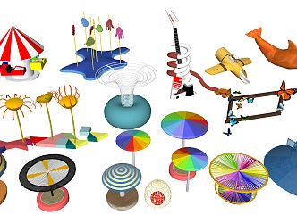 Modern Amusement Facilities Children's Equipment Children's Activity Area Landscape Setches Featured Seats Children's Playground Amusement Facilities 3d model