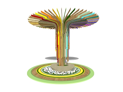 Modern pillar decoration column model