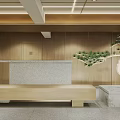 Modern Hotpot Restaurant Interior With Marble Walls Wooden Beams And Spacious Dining Area