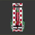 Vibrant Red Green White Racing Speedboat With Streamlined Design And Number 99
